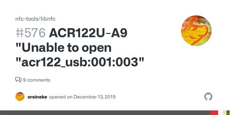 unable to open acr122 USB